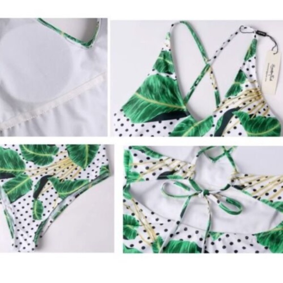 NWT Lemonfish Monokini swimsuit Medium cut-outs, deep V, light padding - Picture 3 of 3